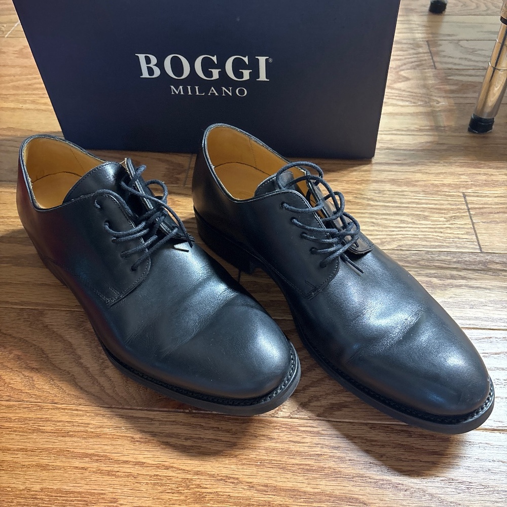 Boggi Black Leather Dress Shoe